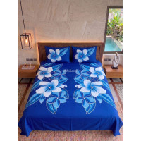 Hand Painted Rayon Bedsheet Set King Size